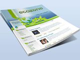 Ecozone 蓝色杂志免费模板