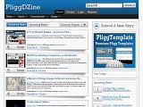 PliggDZine : Pligg Template蓝色CMS WP收费皮肤