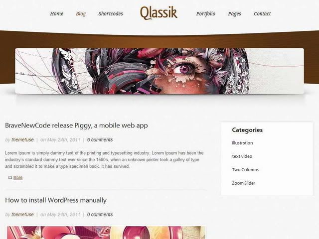 Qlassik : ThemeFuse蓝色组合商业主题